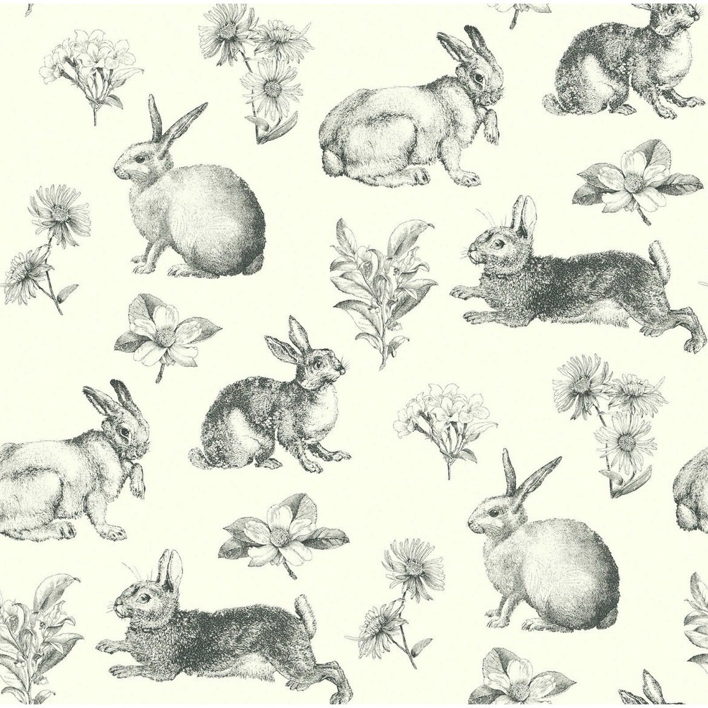 York Wallcoverings AT4263 A Perfect World‎ Bunny Toile Wallpaper Lot Of 2 New